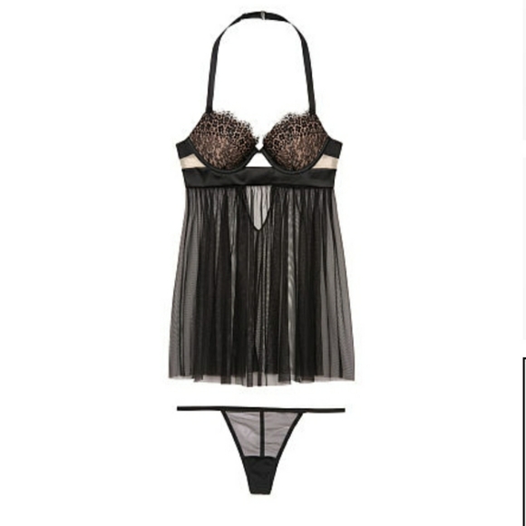 Victoria's Secret Lace Babydoll w/Thong - Picture 4 of 4